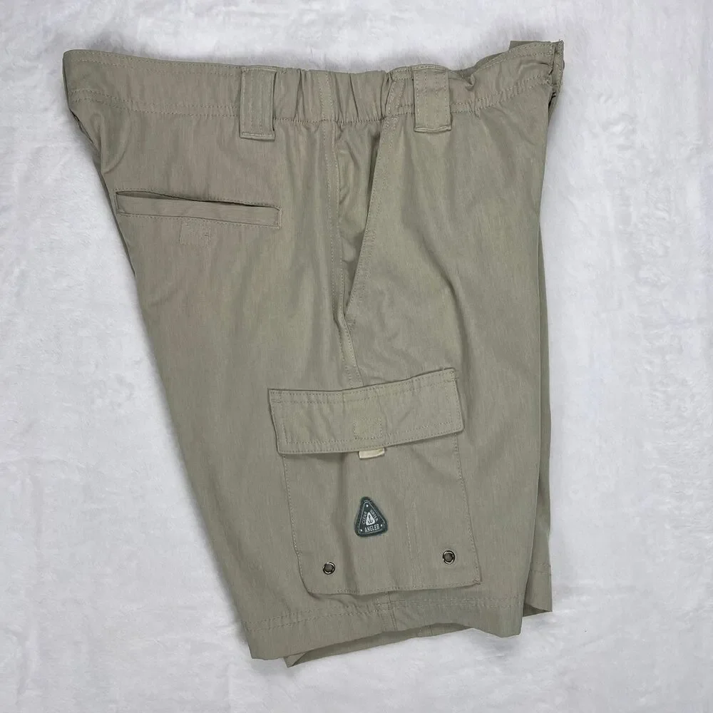 Clearwater Outfitters Men's Angler Hybrid Board Cargo Shorts Khaki Tan Size M